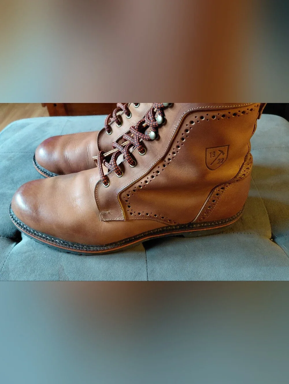 Allen Edmonds Sturgis Tan Brown Leather Lace-Up Boots Size 13